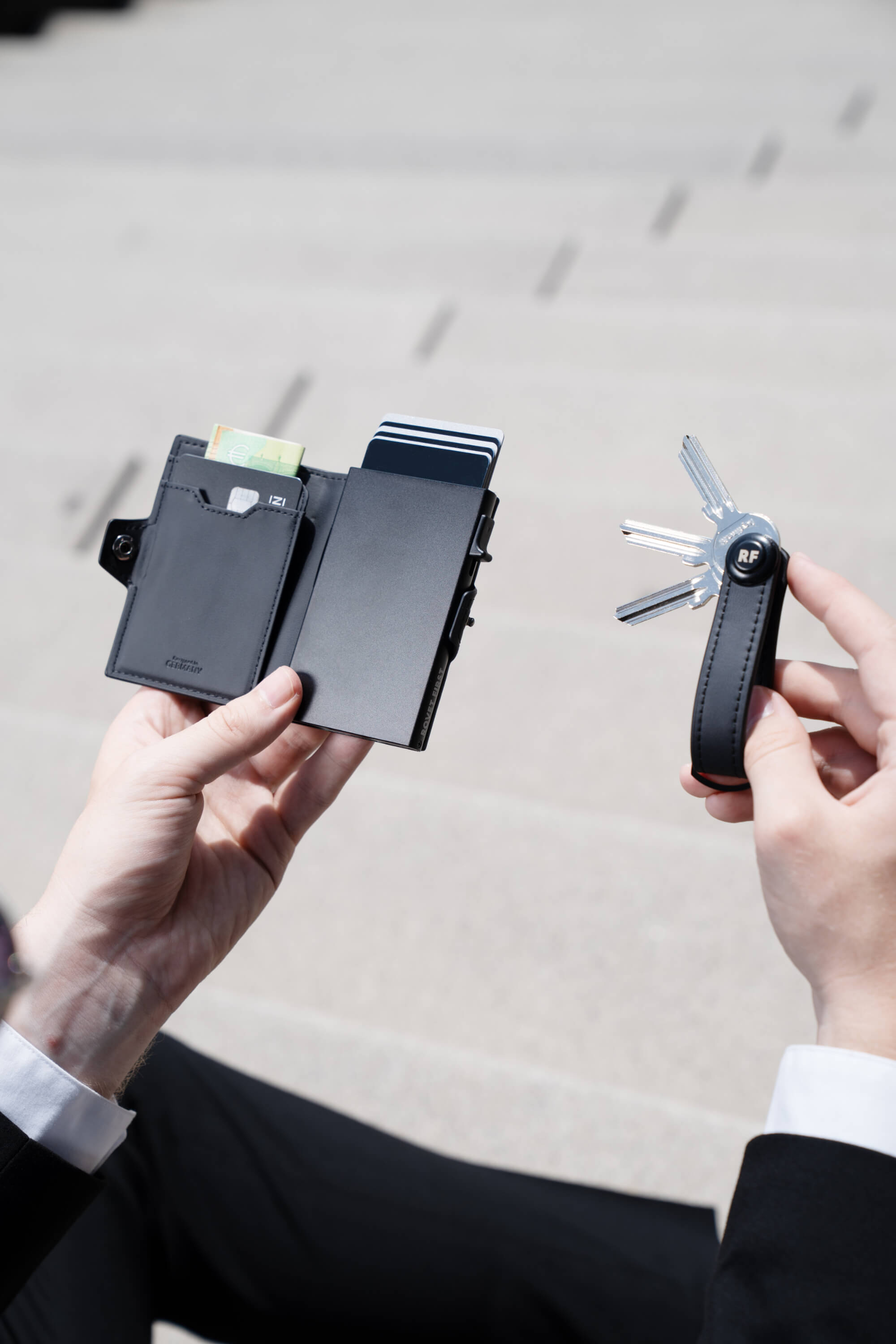 Slim Wallet mit rfid schutz und Key Case